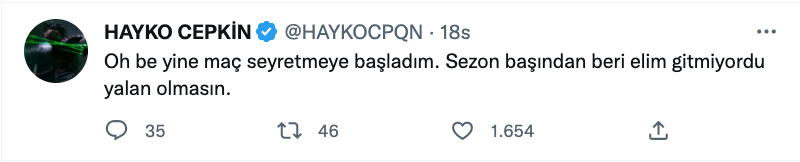 hayko cepkin den besiktas maci icin dikkat ceken yorum